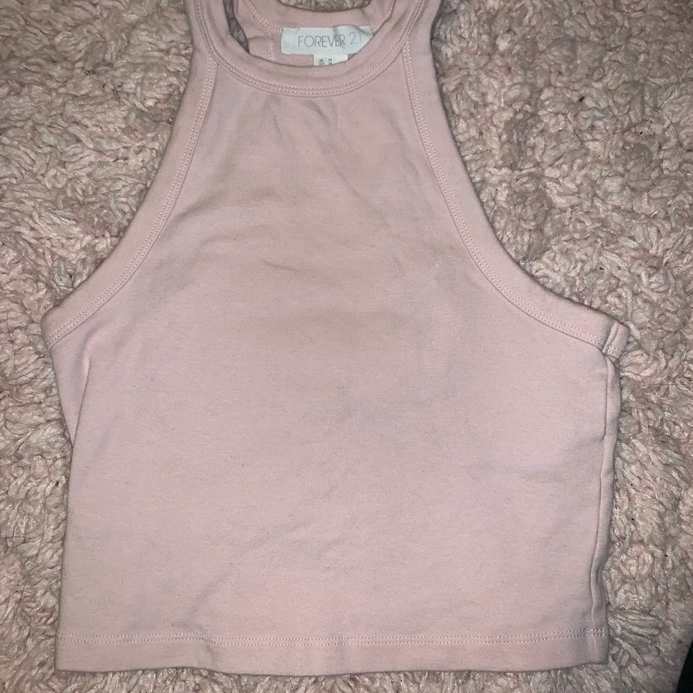 Light Pink Cropped Tank Top